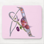 Precious Butterfly Initial A Mouse Pads