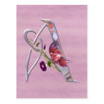 Precious Butterfly Initial A Postcards