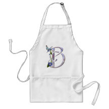 Precious Butterfly Initial B Aprons