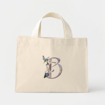 Precious Butterfly Initial B Bags