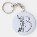 Precious Butterfly Initial B Key Chains