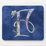 Precious Butterfly Initial F Mouse Pads