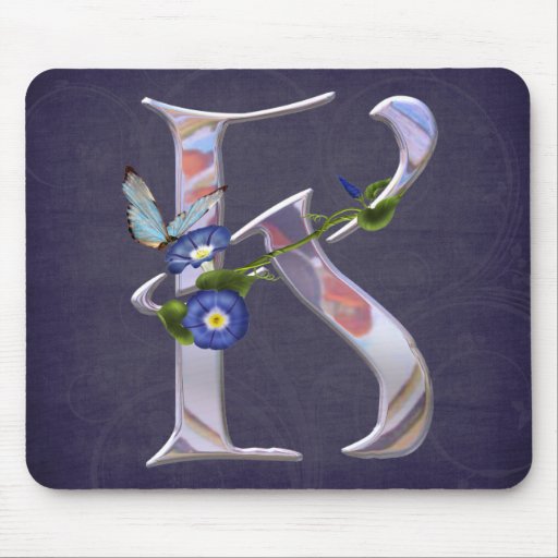 Precious Butterfly Initial K Mouse Mats