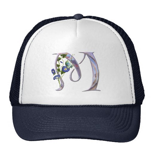Precious Butterfly Initial M Mesh Hat
