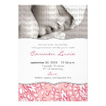 Precious Floral Birth Announcement (pink)