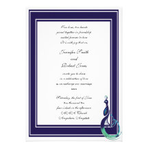 Precious Peacock in Purple, Teal, and Green Invitations