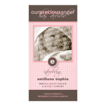 Precious (Pink) Birth Announcement Photo Card