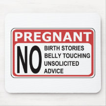 PREGNANT WARNING MOUSE MATS