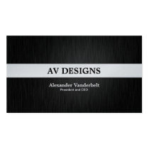 Premium Elegant Black and Silver Business Card business cards