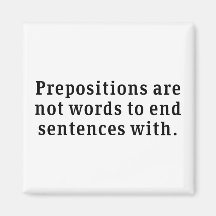 Prepositions Refrigerator Magnet