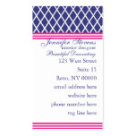 Preppy Navy Lattice Business Card Templates