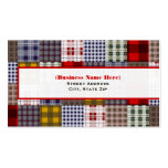 Preppy Plaid Patchwork Business Card