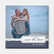Preppy Save the Date Photo Magnet