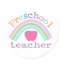 Preschool Teacher Rainbow stickers