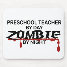 Preschool Teacher Zombie Mousemats