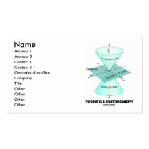Present Is A Relative Concept (Physics Light Cone) Business Card Templates