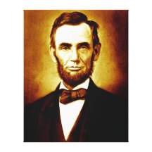 President Abraham Lincoln Vintage Portrait Canvas Print