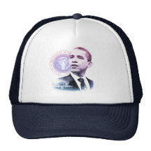 President Barack Obama Portrait Mesh Hats