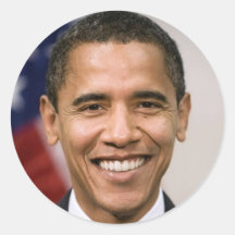 President Barack Obama Round Sticker