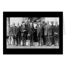 President Coolidge and Herbert Hoover 1923 Greeting Card