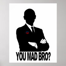 President Obama wins!  You mad bro? Poster