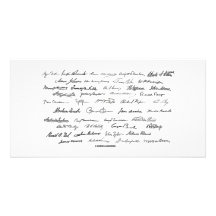Presidential Signatures (United States Presidents) Photo Card