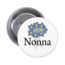 Pretty Blue Flower Nonna T-shirt Pins