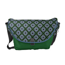 pretty blue green criss cross pattern courier bags