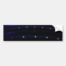 Pretty Blue Light Stripes Bumper Sticker