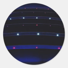 Pretty Blue Light Stripes Round Sticker