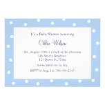 Pretty Blue Polka Dots Invitation