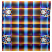 pretty blue yellow fractal pattern napkins
