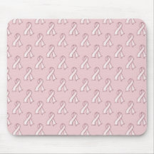 Pretty Breast Cancer Awareness Riboon Mousepads