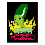 Pretty Bride of Frankenstein Postcard