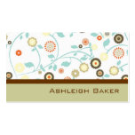 Pretty Brown Floral Mummy Calling Card Business Card Template