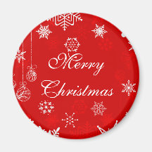 Pretty Christmas snowflakes magnet