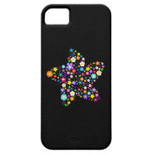 Pretty Colourful Floral Star iPhone 5 Cover