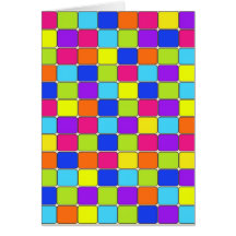Pretty Colourful Mosaic Tile Pattern Gifts for Her Cards