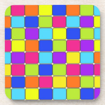 Pretty Colourful Mosaic Tile Pattern Gifts for Her Drink Coaster