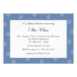 Pretty Crystal Snowflakes (blue) Personalized Invitations