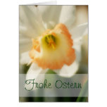 Pretty Daffodil "Frohe Ostern" Card cards