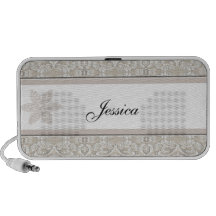 Pretty Damask Lace Design Mp3 Speaker
