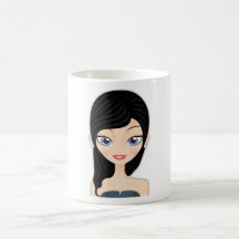 Pretty doll mugs