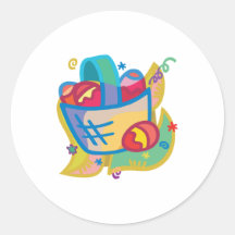 Pretty Easter Basket design Sticker