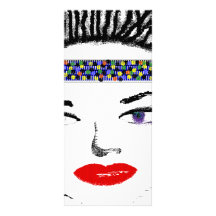 Pretty Female Faces Rack Card