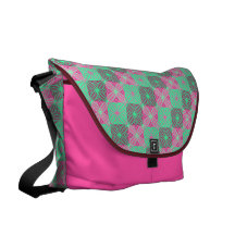 Pretty Floral Pattern Messenger Bag
