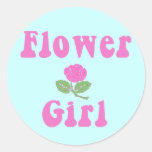 Pretty Flower Girl Products Round Sticker