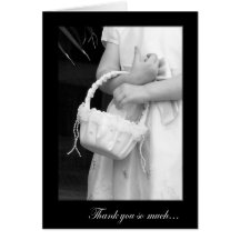 Pretty Flower Girl Thank You Card