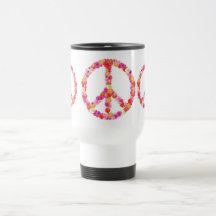Pretty Flower Peace Sign Mug