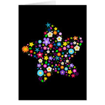 Pretty Flower Star Cards